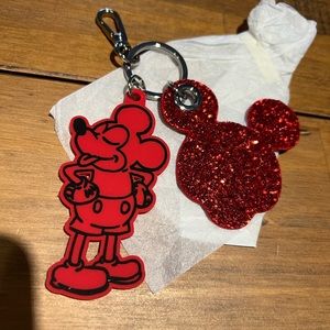 NEW Red Mickey Keychain